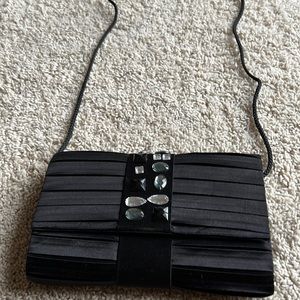 Black Dress purse beaded accents.  Good condition